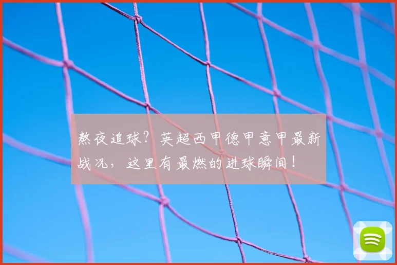 熬夜追球？英超西甲德甲意甲最新战况，这里有最燃的进球瞬间！